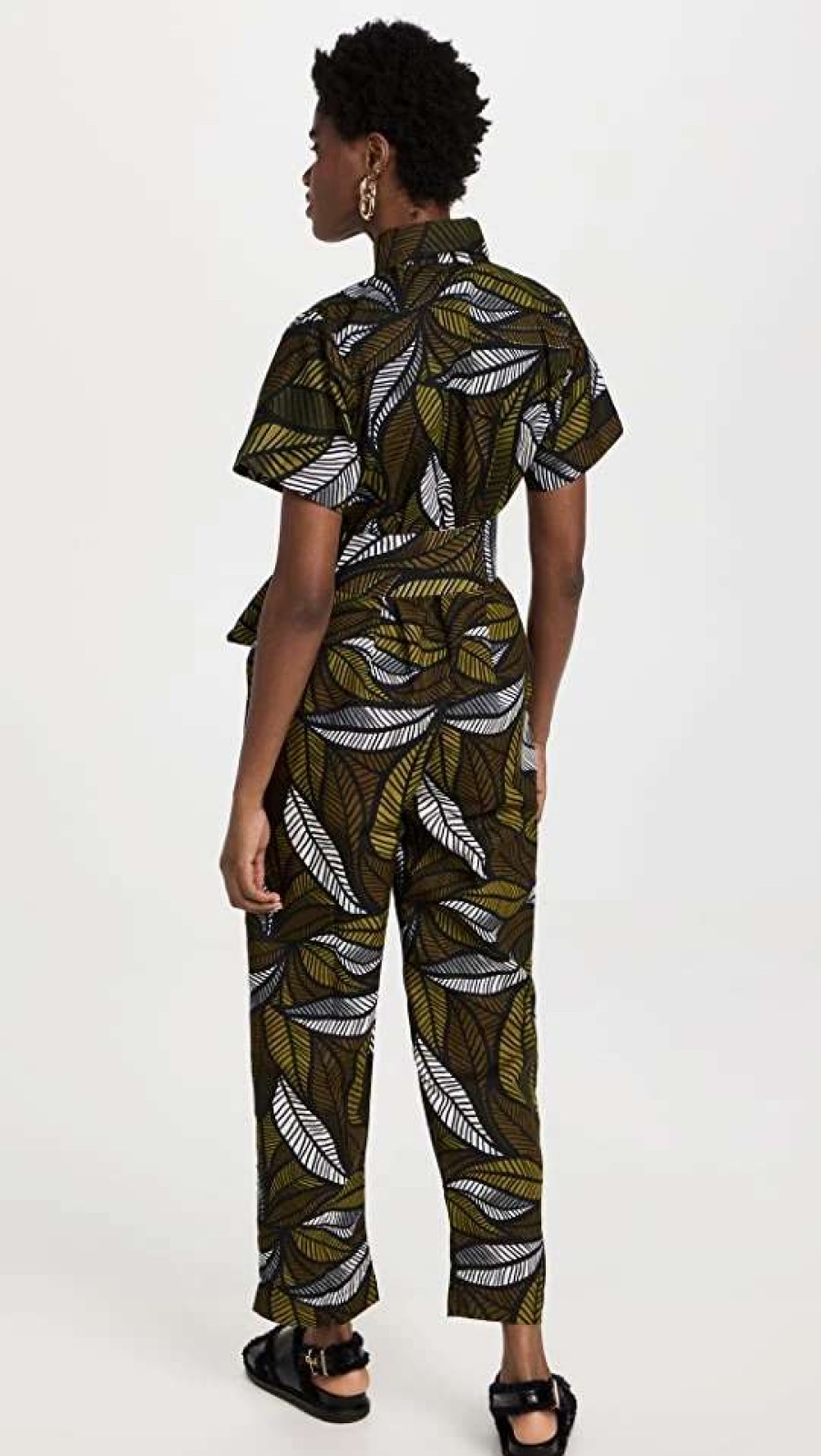 Jumpsuits * | Cheapest Elisamama Leaf Jumpsuit Multi