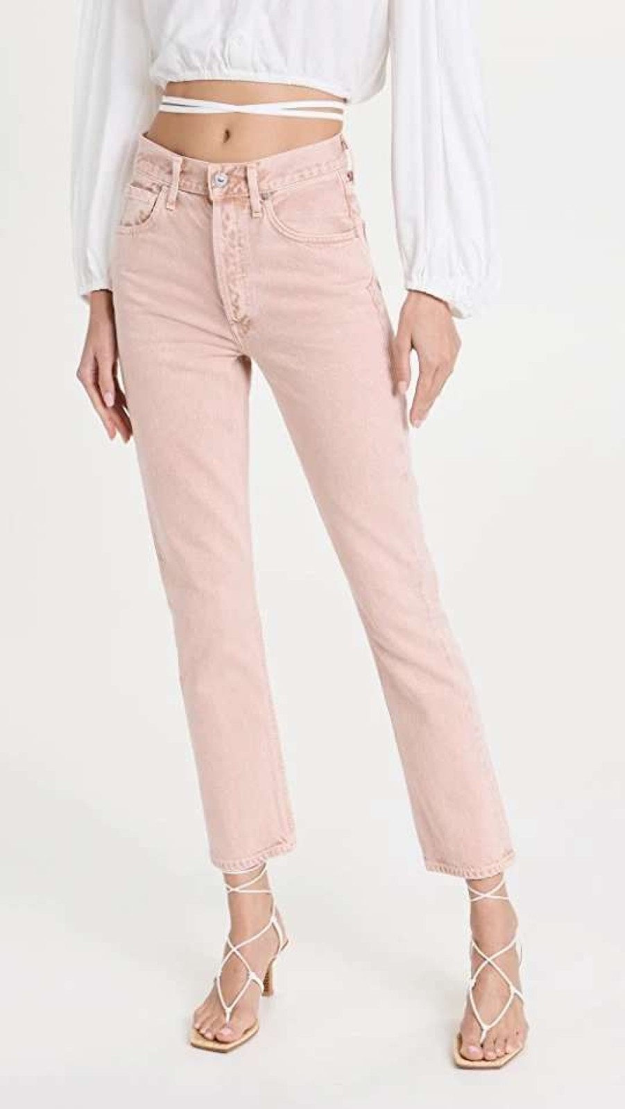 Straight Leg Jeans * | Flash Sale Citizens Of Humanity Jolene High Rise Straight Jeans Rosewater