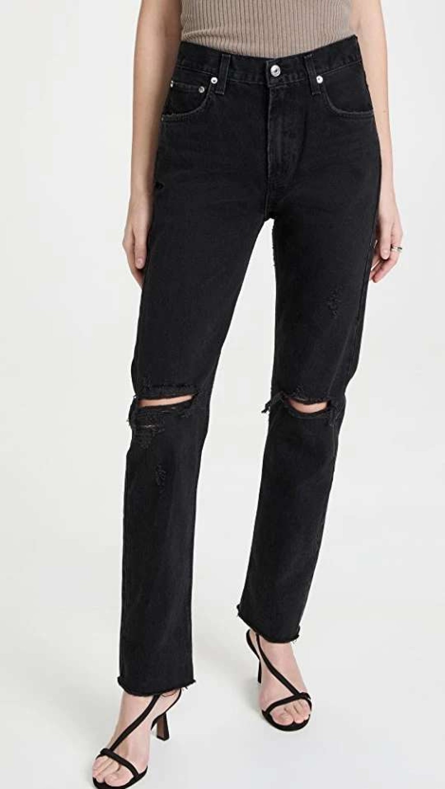 Straight Leg Jeans * | Deals Agolde Cherie Jeans Distortion