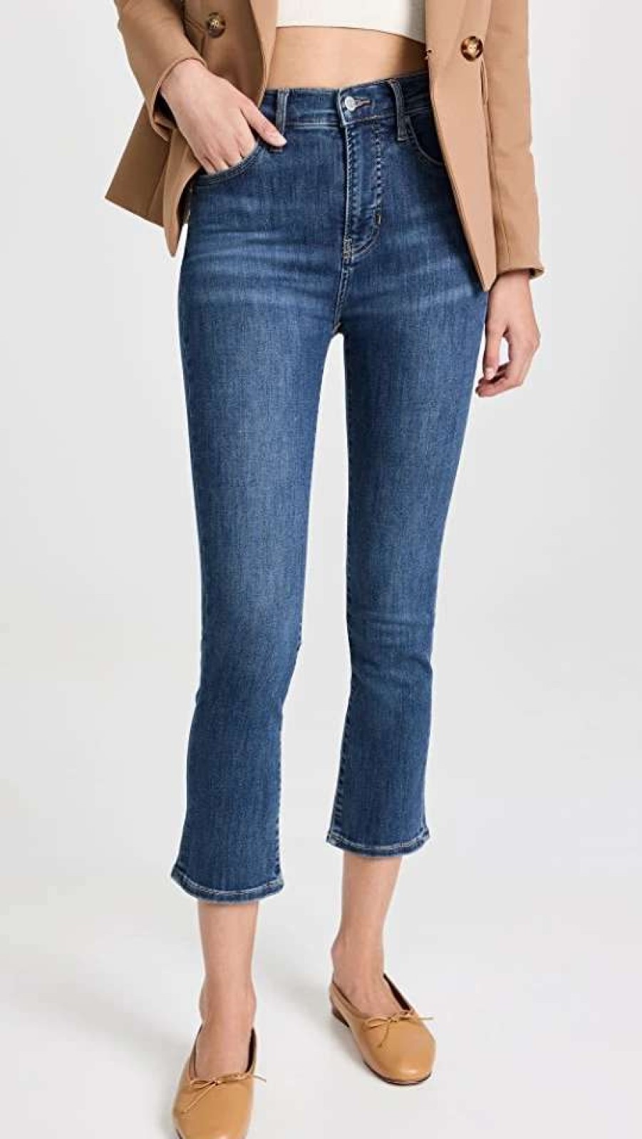 Straight Leg Jeans * | Best Sale Veronica Beard Jean Carly Kick Flare Jeans Zion