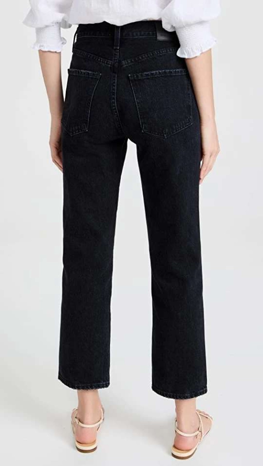 Straight Leg Jeans * | Brand New Citizens Of Humanity Emery Crop Relaxed Straight Jeans Licorice