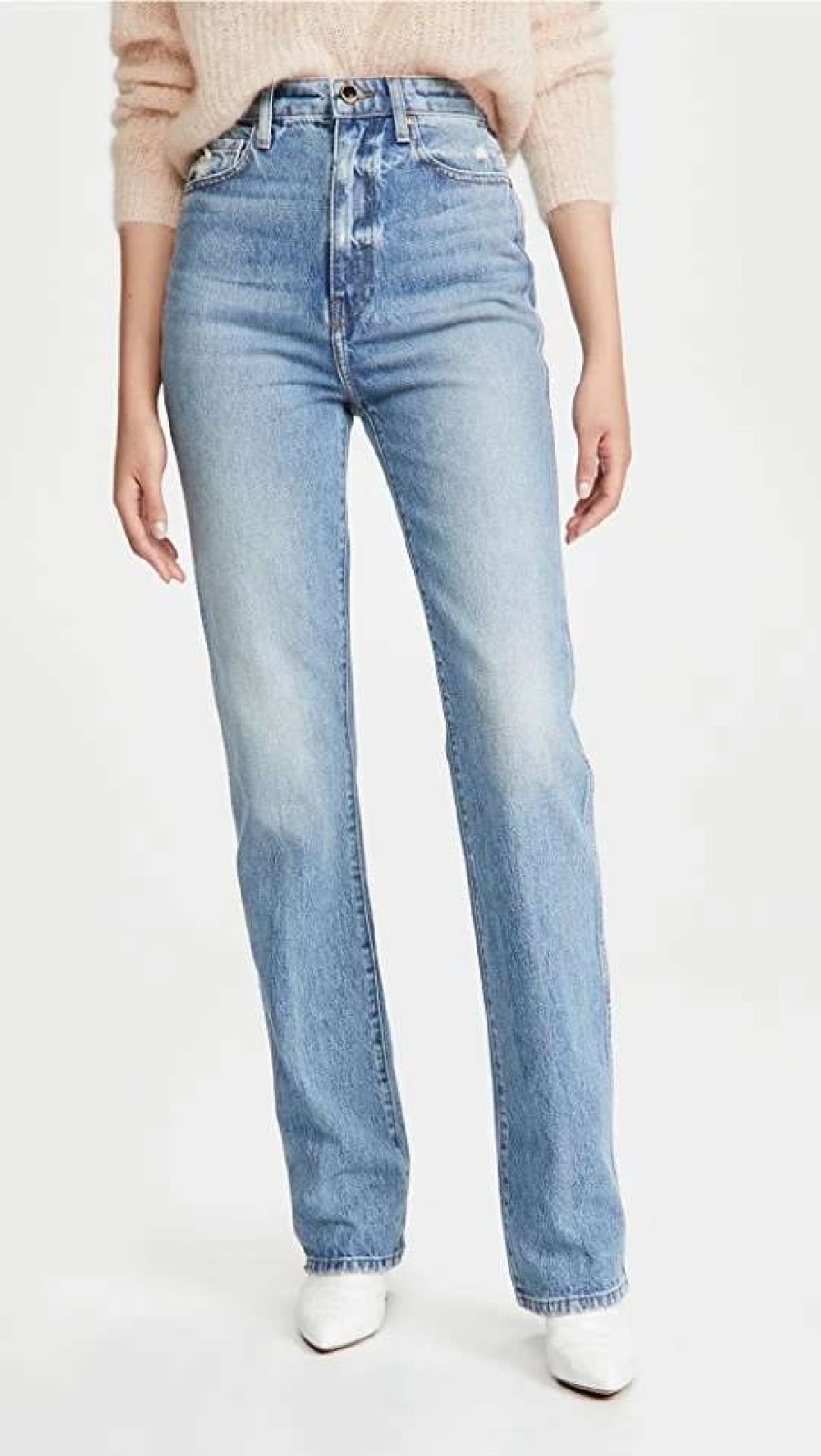 Straight Leg Jeans * | Wholesale Khaite Danielle Jeans Boise