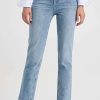 Straight Leg Jeans * | Buy Paige Stella Straight Jeans With Seamed Belt Loops Everlong