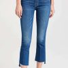 Straight Leg Jeans * | New Mother The Insider Crop Step Fray Jeans Bad Reputation