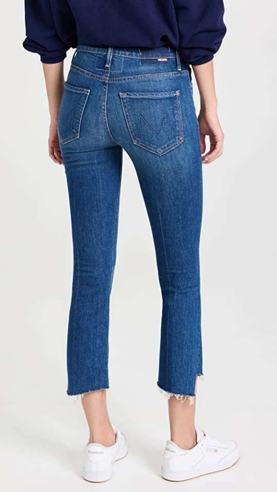 Straight Leg Jeans * | New Mother The Insider Crop Step Fray Jeans Bad Reputation