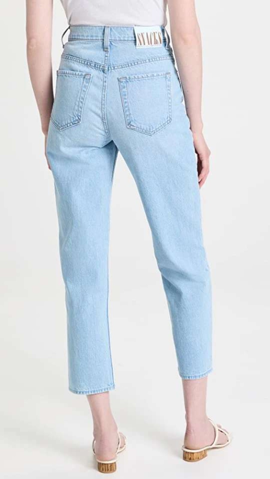 Straight Leg Jeans * | Best Deal Mother Snacks! The High Waisted Double Stack Ankle Jeans Just A Nibble