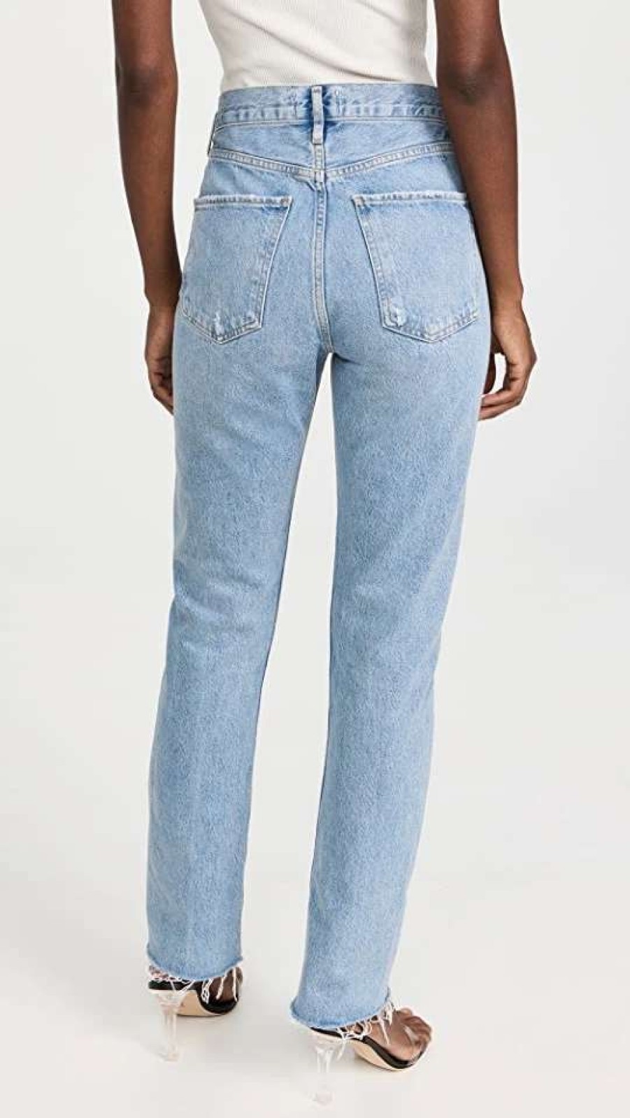 Straight Leg Jeans * | Brand New Agolde Cherie High Rise Straight Jeans Tone