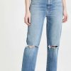 Straight Leg Jeans * | New Le Jean Hr Sabine Straight Jeans High Tide Wash