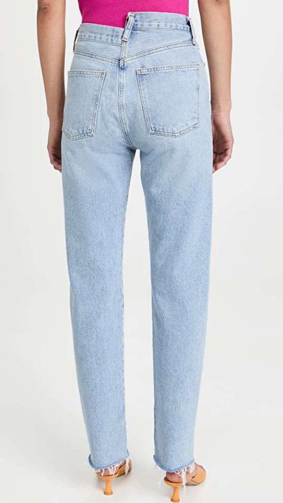 Straight Leg Jeans * | Deals Agolde Crisscross Straight Legged Jeans Dimension