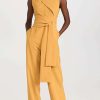 Jumpsuits * | Top 10 Andrea Iyamah Edar Sash-Tie Jumpsuit Sunset