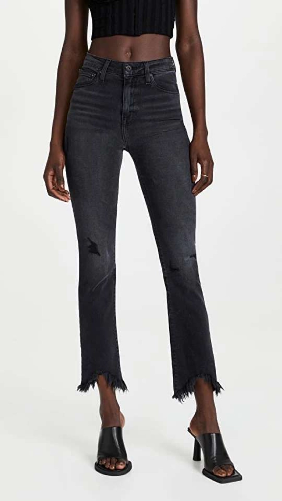 Straight Leg Jeans * | Best Reviews Of Jonathan Simkhai Standard River High Rise Straight Jeans Vintage Noir