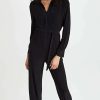 Jumpsuits * | New Norma Kamali Shirt Jog Jumpsuit Black