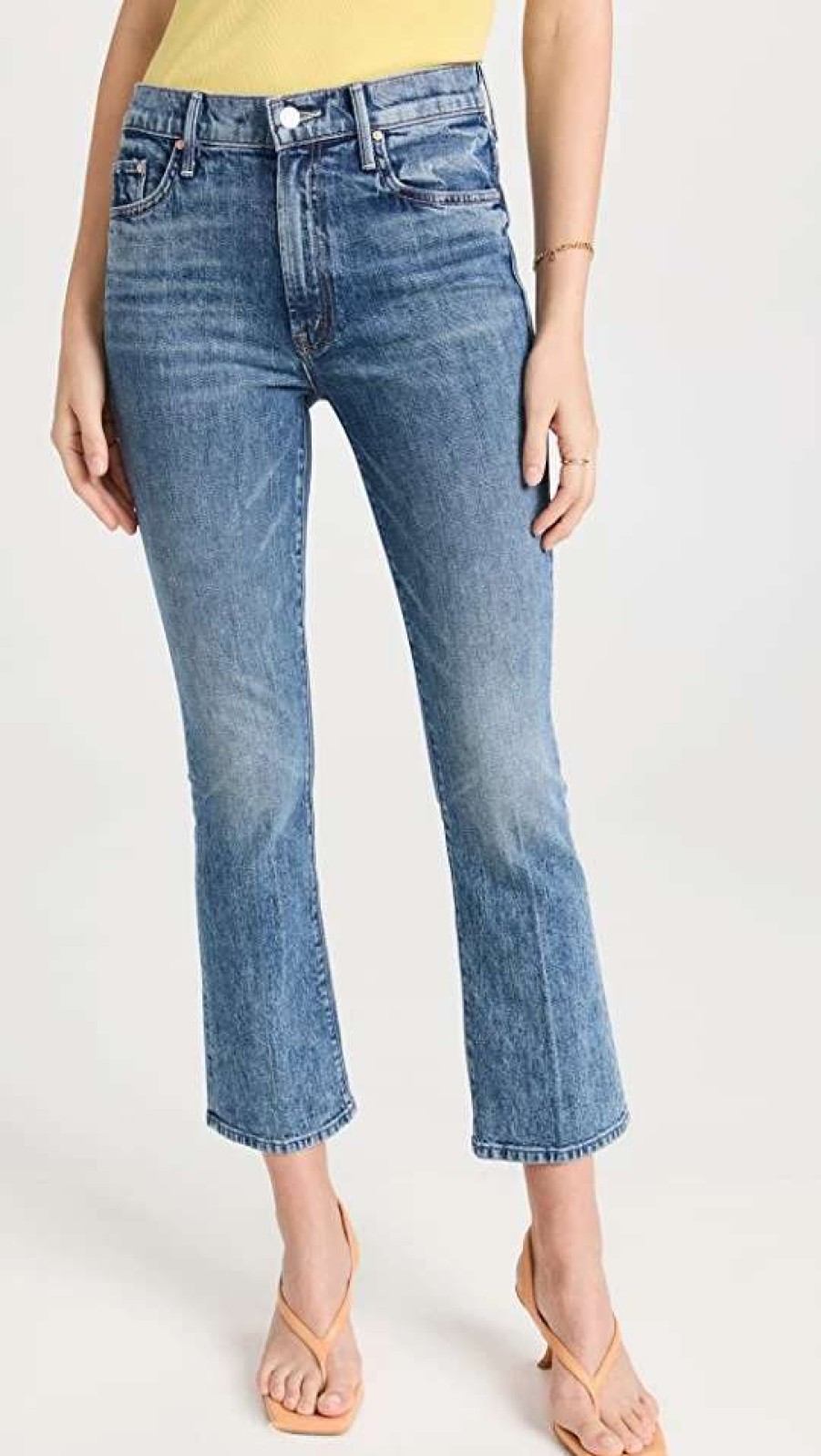 Straight Leg Jeans * | Buy Mother The Insider Ankle Jeans Destination Unknown