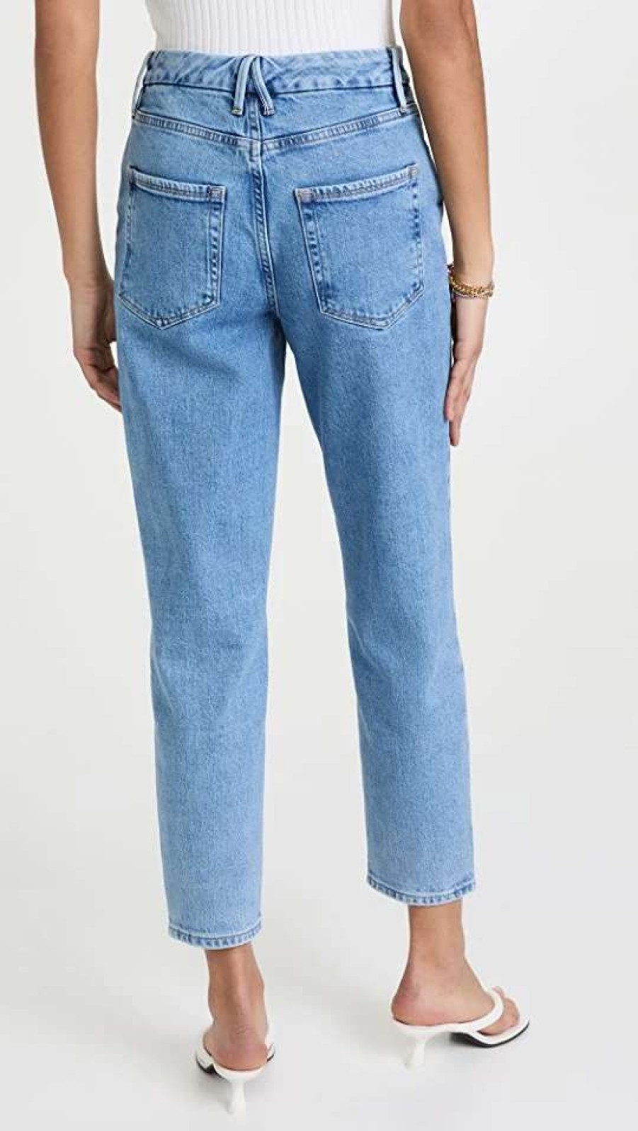 Straight Leg Jeans * | Flash Sale Good American Mom Jeans Indigo047