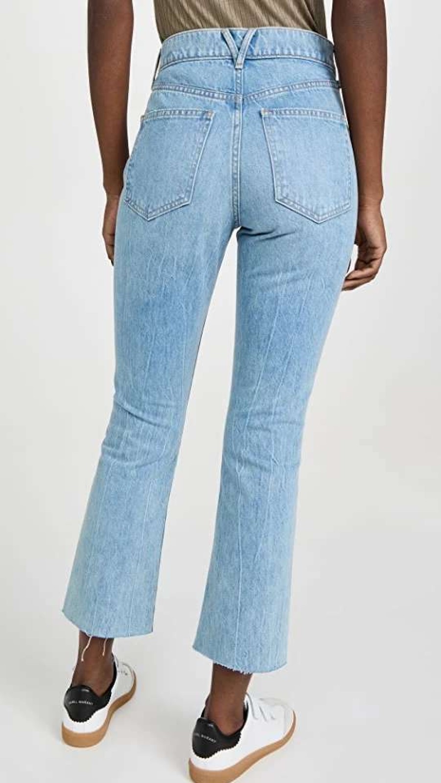 Straight Leg Jeans * | Best Deal Veronica Beard Jean Carly Kick Flare Rigid Jeans Seaside