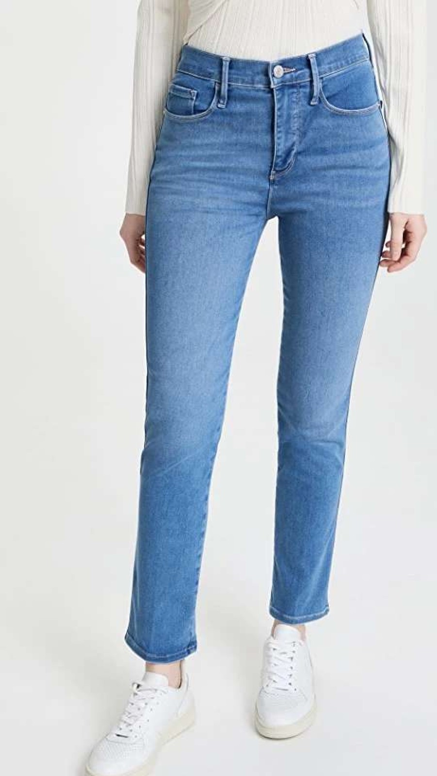 Straight Leg Jeans * | Flash Sale Frame Le Sylvie Jeans Lapis