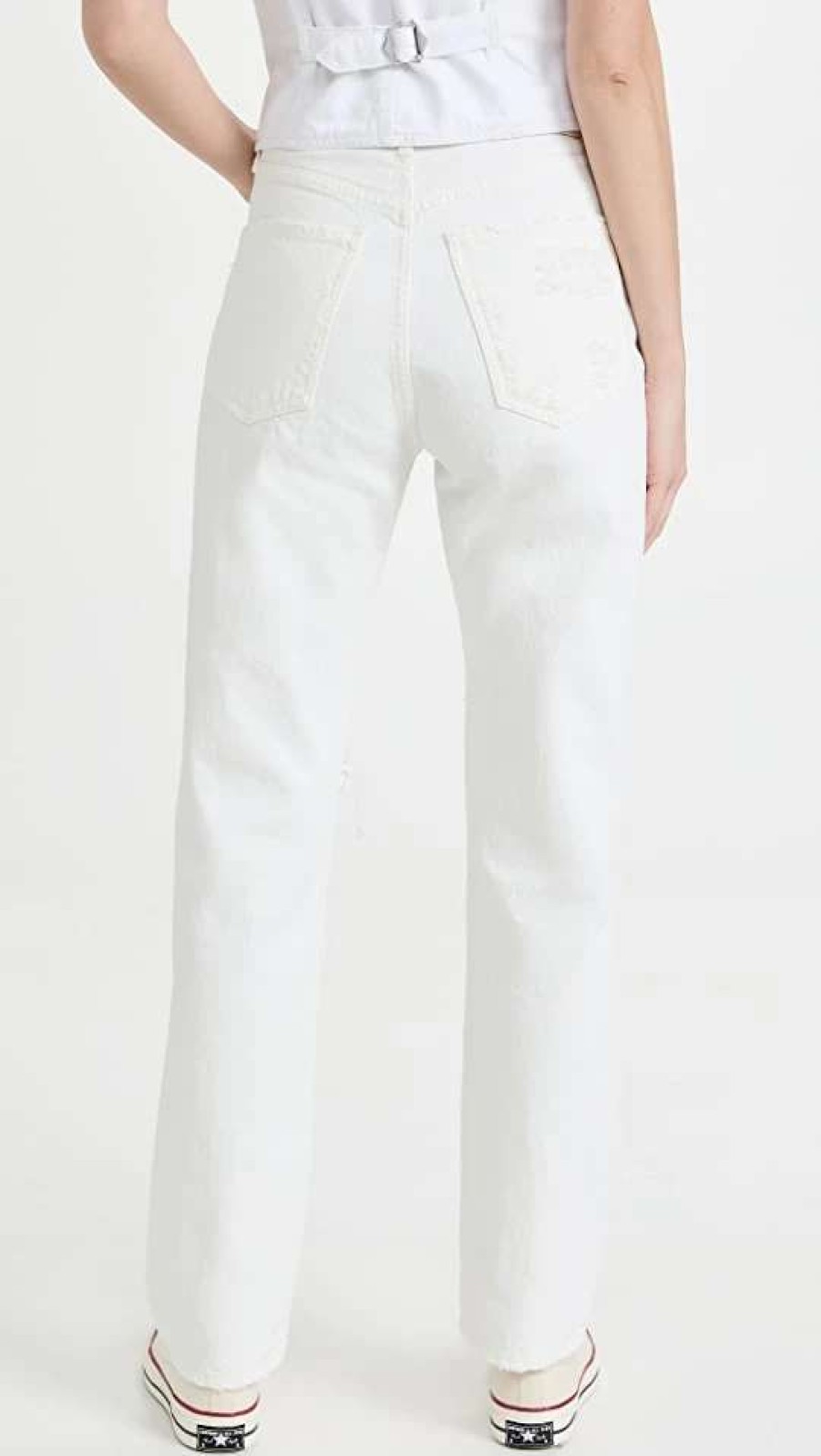 Straight Leg Jeans * | Wholesale Citizens Of Humanity Eva High Rise Baggy Jeans Meringue