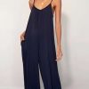 Jumpsuits * | Discount Z Supply Flared Jumpsuit Black Iris