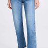 Straight Leg Jeans * | Cheapest Moussy Vintage Mv Trenton Wide Straight Jeans Light Blue