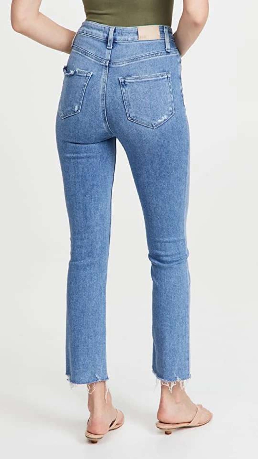 Straight Leg Jeans * | Top 10 Paige Ultra High Rise Cindy Distressed Jeans Lovesong Distressed