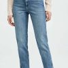 Straight Leg Jeans * | Discount Wrangler Mom Jeans Forget Me Not