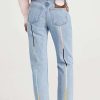 Straight Leg Jeans * | Cheap Still Here Cloud Rainbow Tate Crop Jeans Vintage Blue