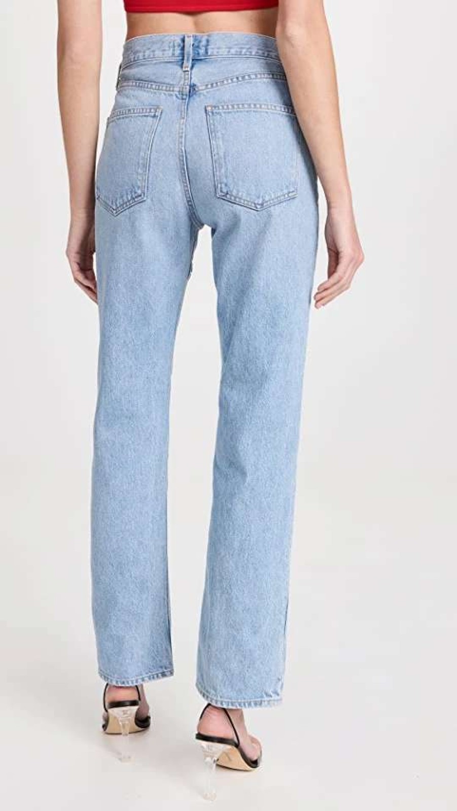 Straight Leg Jeans * | Cheapest Agolde Lana Slice Jeans :Straight Clash