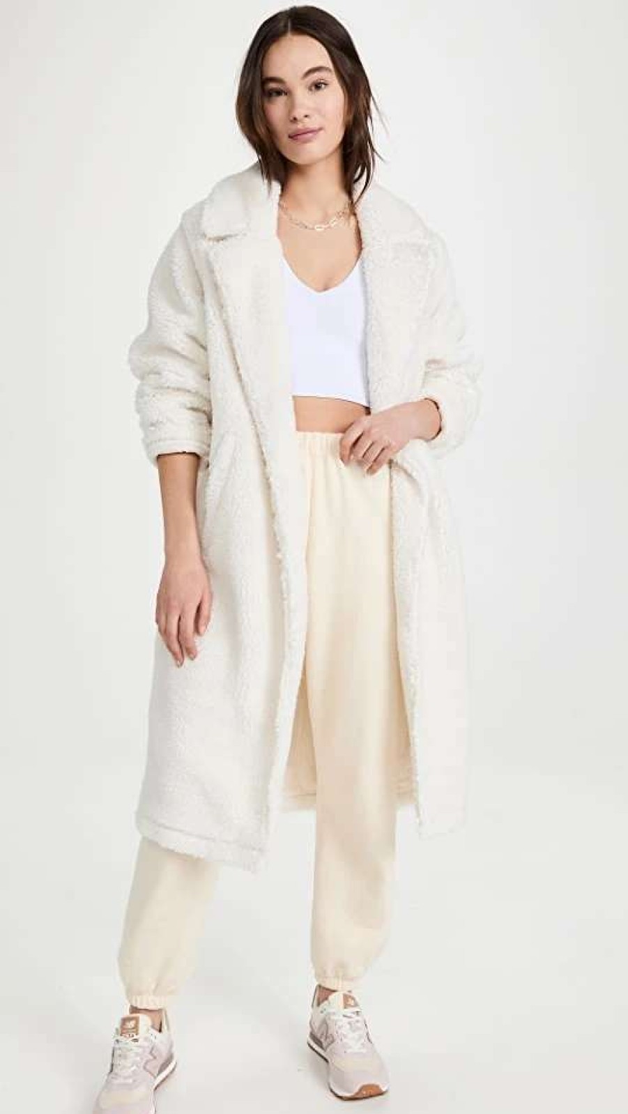 Utility * | New Alo Yoga Sherpa Trench Ivory