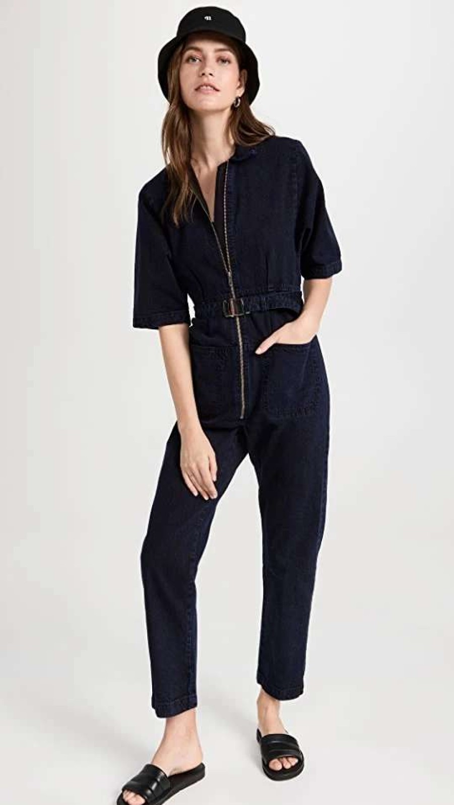 Jumpsuits * | Budget Rachel Comey Drill Jumpsuit Navy