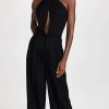 Jumpsuits * | Discount Mm6 Maison Margiela Halter Neck Jumpsuit Black + Black