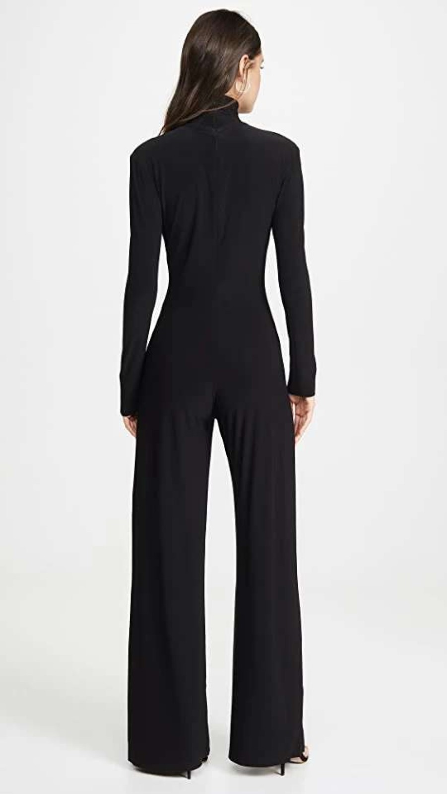 Jumpsuits * | Coupon Norma Kamali Long Sleeve Turtleneck Jumpsuit Black