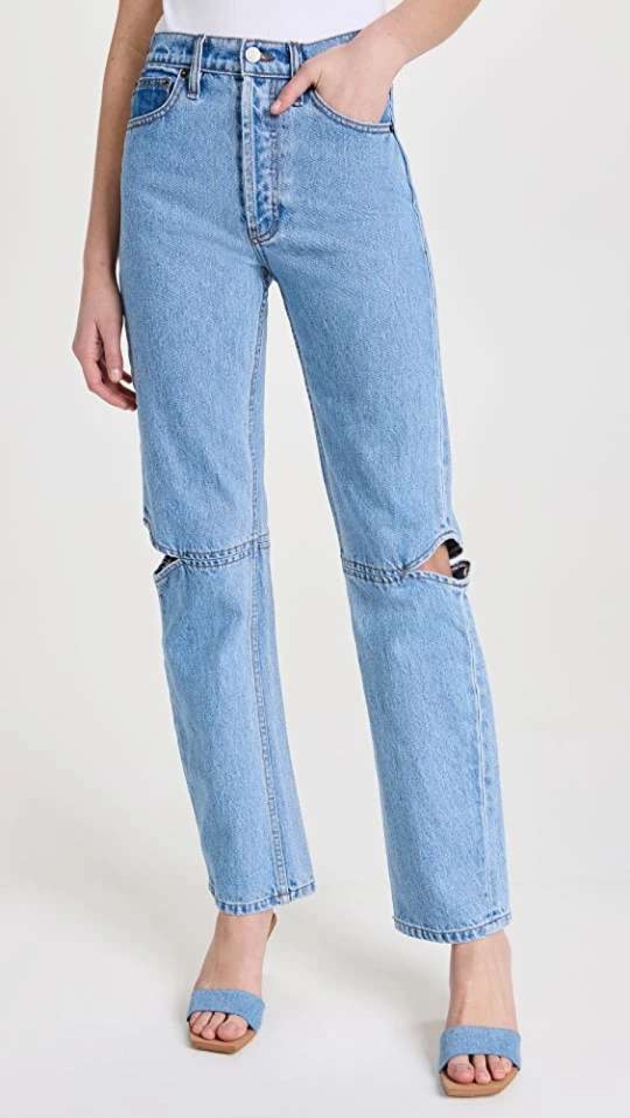 Straight Leg Jeans * | Deals Still Here Cowgirl Jeans In Vintage Blue