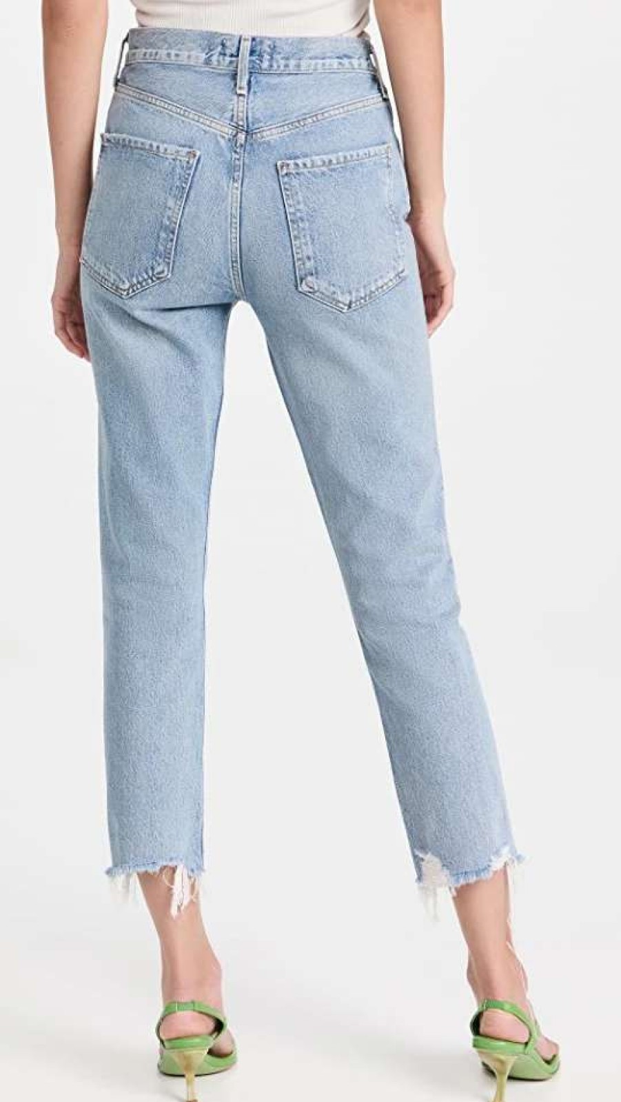 Straight Leg Jeans * | Wholesale Agolde Riley Crop Jeans Curio