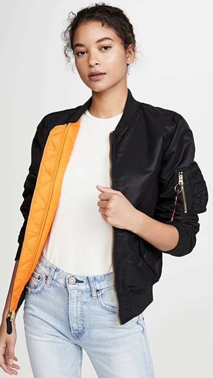 Utility * | Cheap Alpha Industries Ma-1 Reversible Bomber Jacket Black