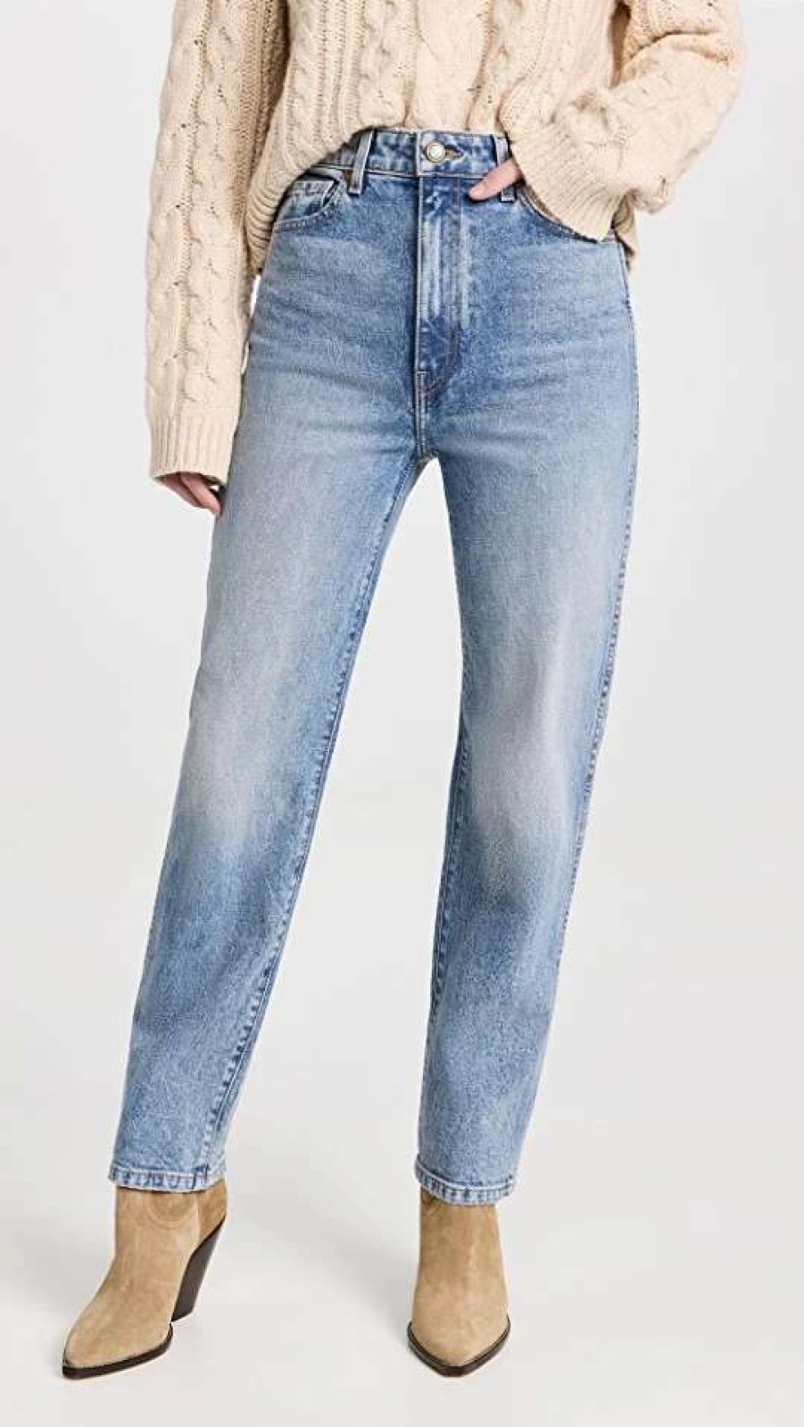 Straight Leg Jeans * | Coupon Khaite Abigail Jeans Bryce Stretch