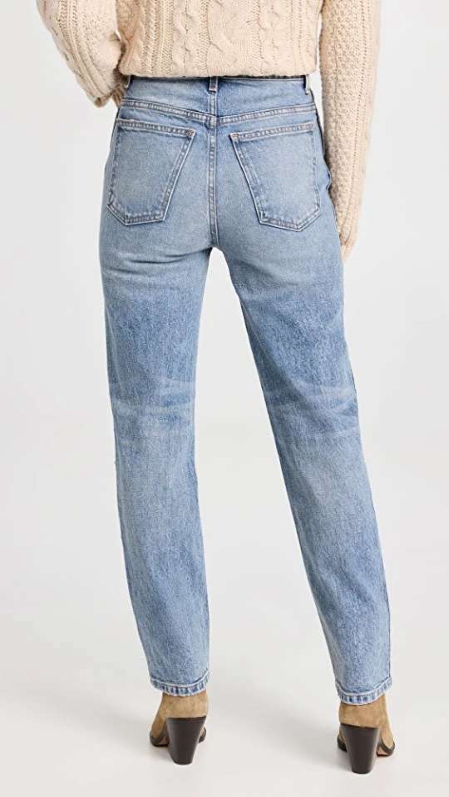 Straight Leg Jeans * | Coupon Khaite Abigail Jeans Bryce Stretch