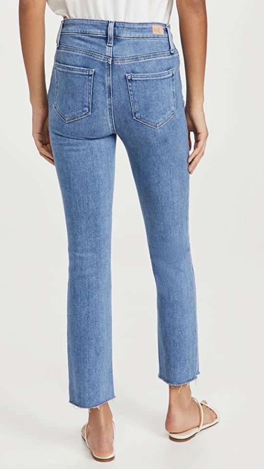 Straight Leg Jeans * | Wholesale Paige Cindy Jeans With Raw Hem Music Distressed