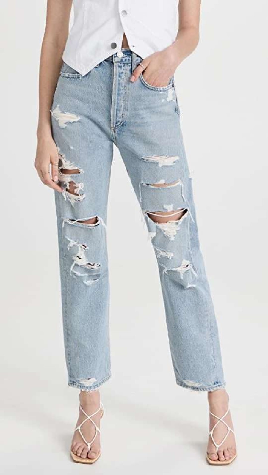 Straight Leg Jeans * | Best Deal Agolde 90'S High Rise Loose Fit Jeans Unhinged