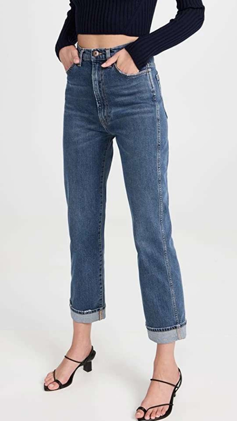 Straight Leg Jeans * | New 3 1 Claudia Extreme Jeans Dark Vintage