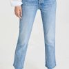 Straight Leg Jeans * | Flash Sale Mother Ultra High Waisted Frisky Flood Jeans Crashing