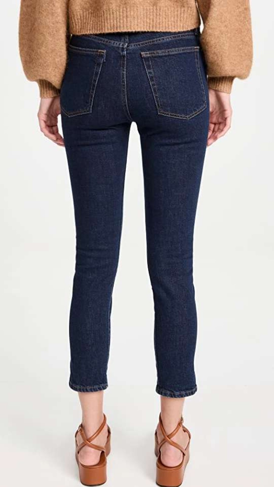 Straight Leg Jeans * | Budget 3 1 Straight Crop Leg Jeans Tinted