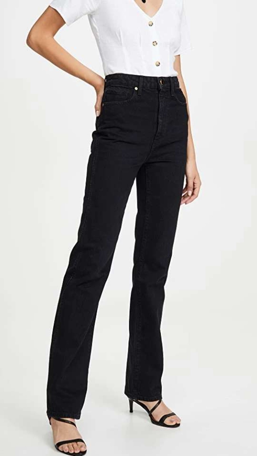 Straight Leg Jeans * | Coupon Khaite Danielle Stovepipe Jeans Dayton