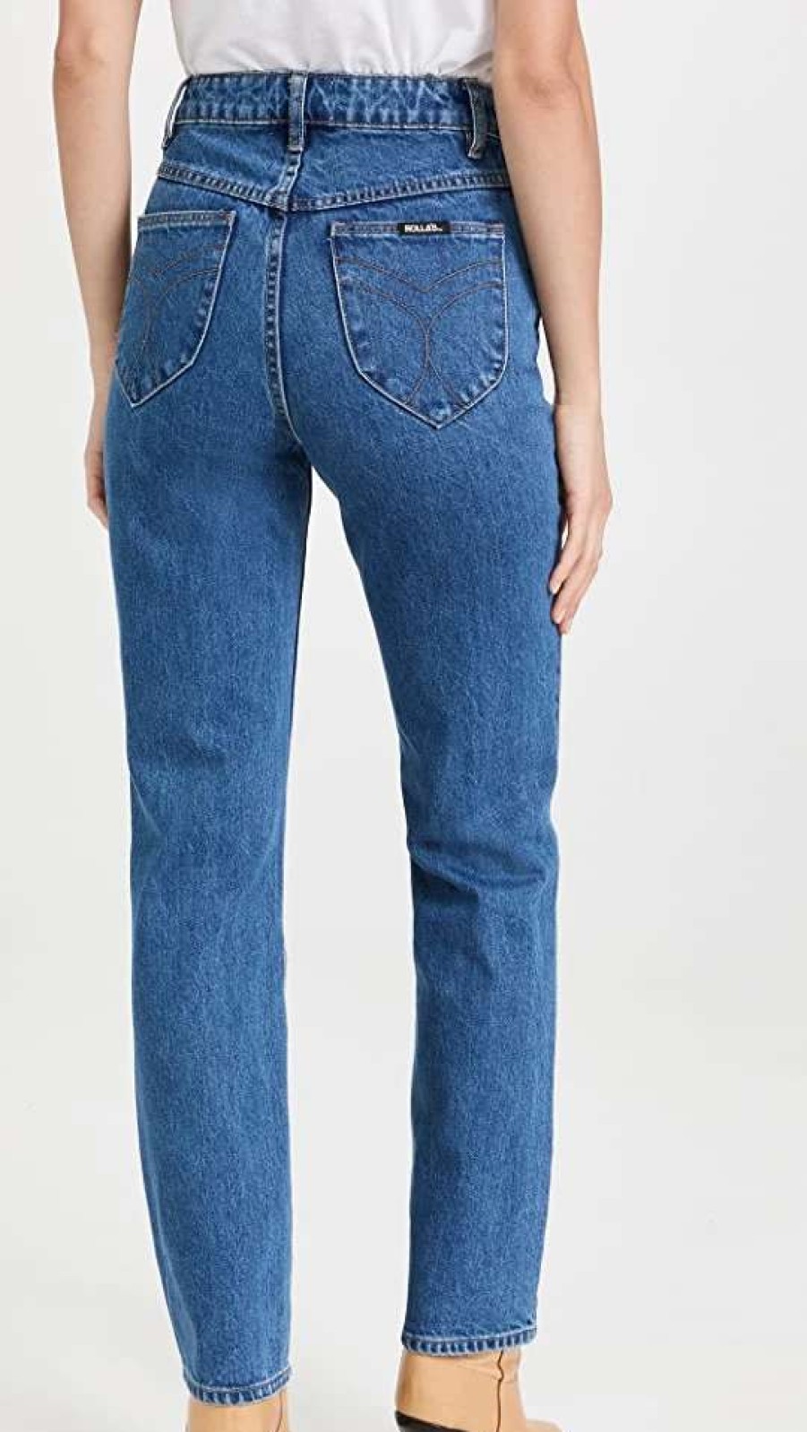 Straight Leg Jeans * | Cheap Rolla'S Original Straight Jeans Ashley Blue