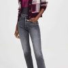 Straight Leg Jeans * | Top 10 Mother High Waisted Hiker Hover Jeans Midnights With Molly