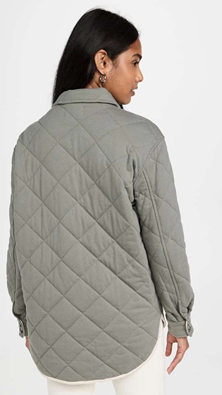 Utility * | Flash Sale Z Supply Maya Quilted Shacket Ash Green