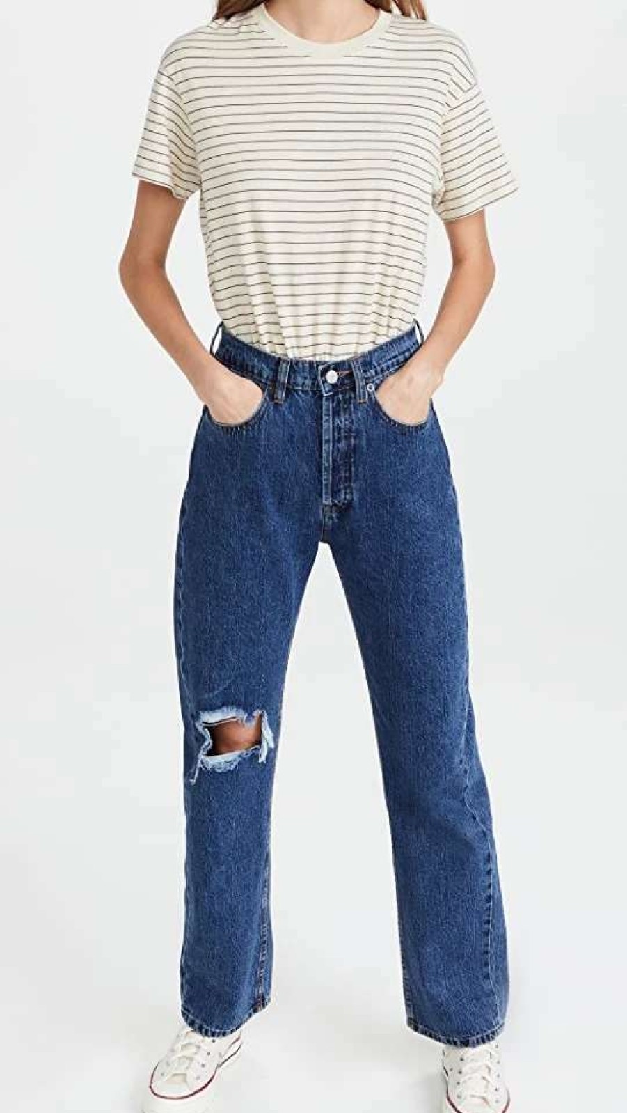 Straight Leg Jeans * | Best Sale Still Here Worn In Classic Blue Childhood Jeans