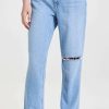 Straight Leg Jeans * | Budget Paige Chamomile Destructed Jeans