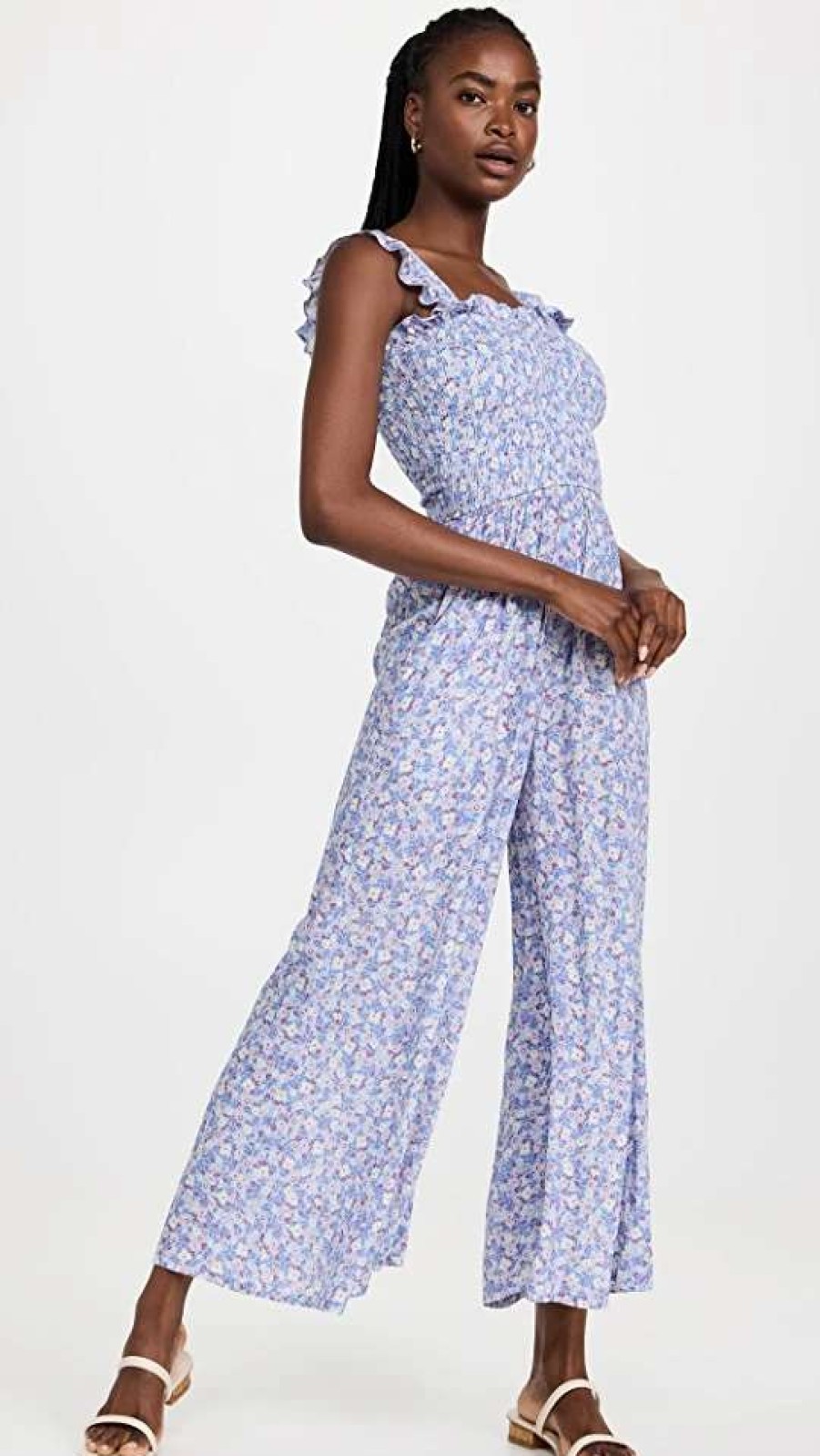 Jumpsuits * | Cheap Yumi Kim Leanne Jumpsuit Angel Eyes Blue