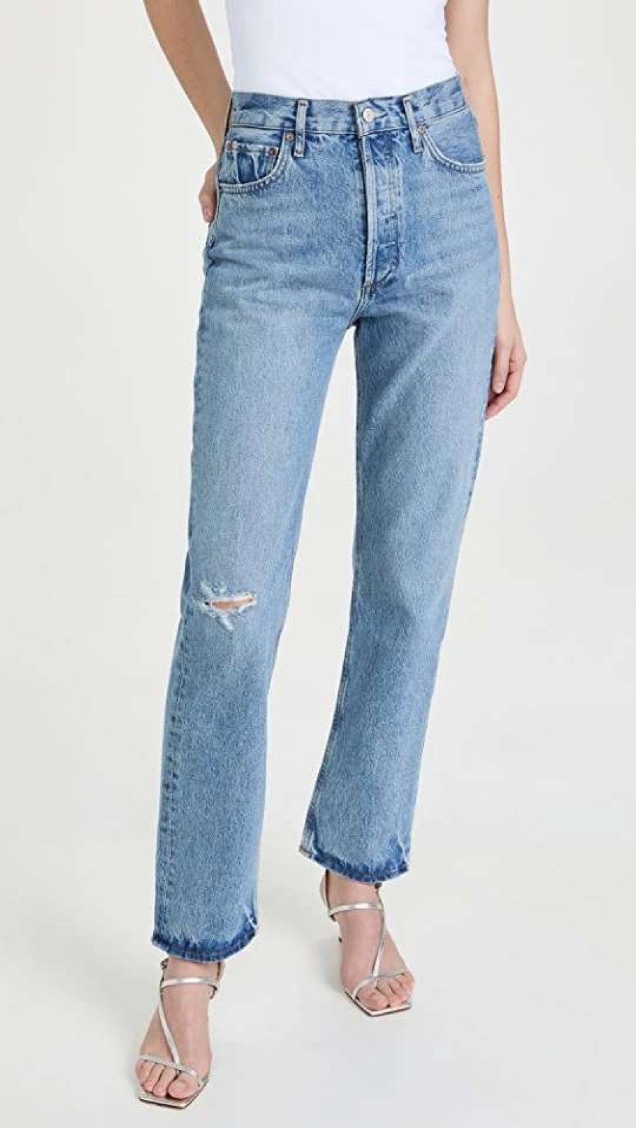 Straight Leg Jeans * | Cheap Agolde 90'S Pinch Waist Jeans Abstract