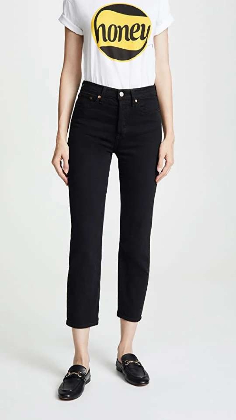 Straight Leg Jeans * | Best Sale Levi'S Wedgie Straight Jeans Black Heart